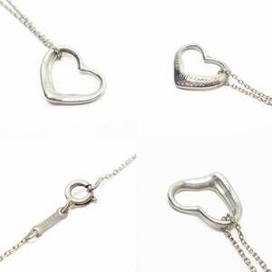 Tiffany Co Open Heart Necklace Silver